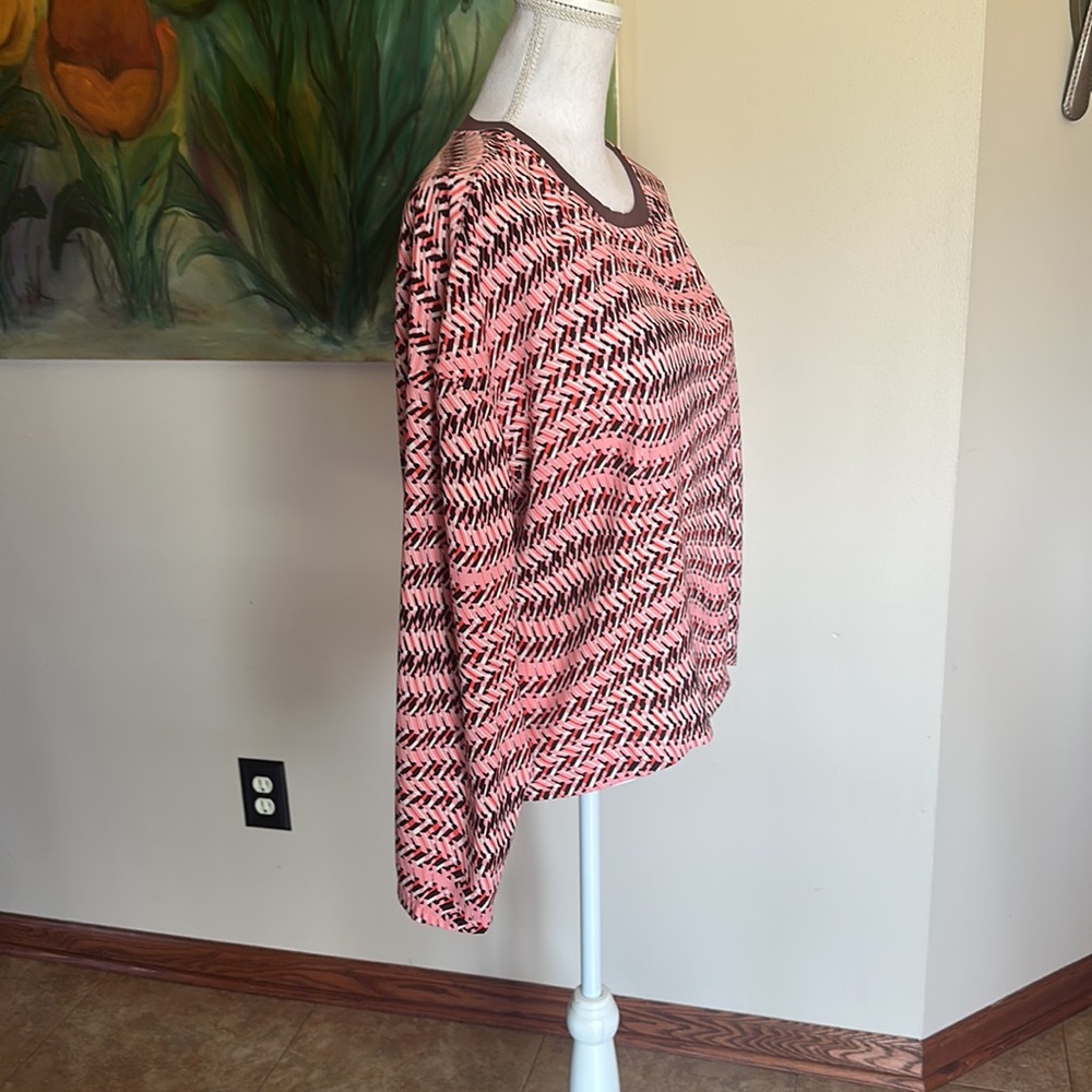 Open Edit Colorful Long-Sleeve Blouse - Picture 2 of 6